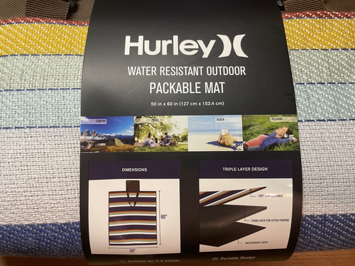 Tappetino impacchettabile da esterno impermeabile Hurley nuovo - Foto 2 di 7