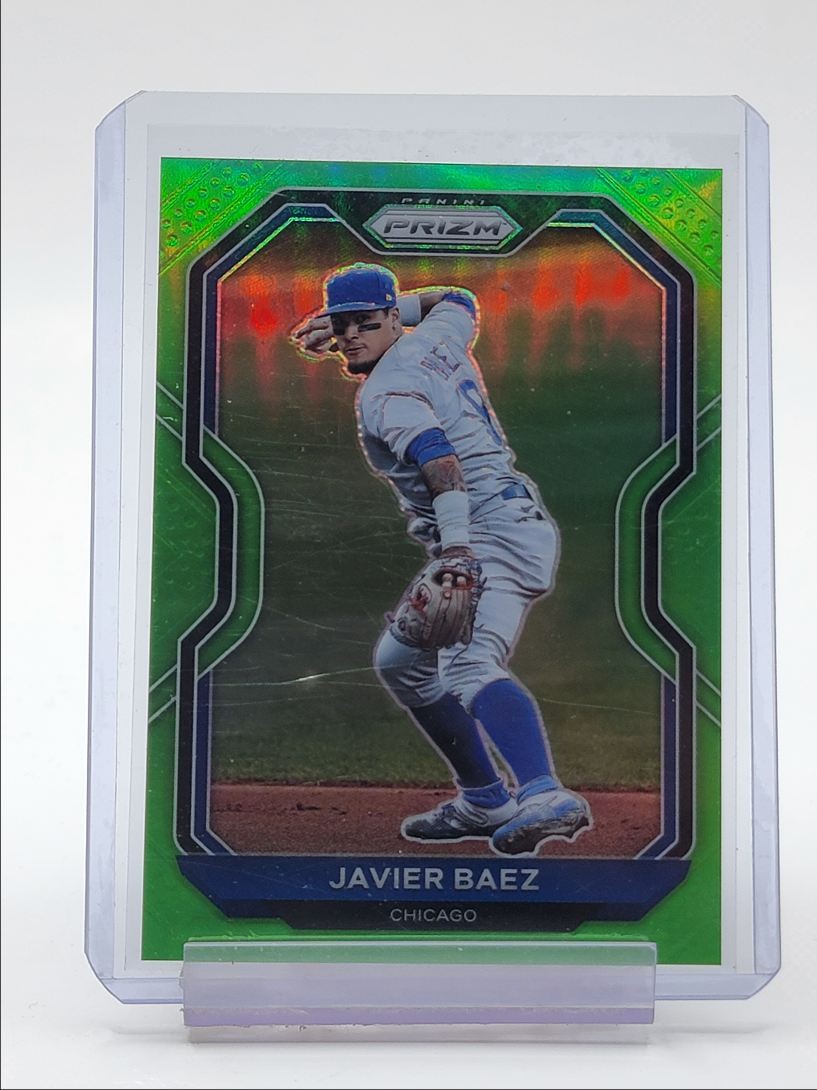 JAVIER BAEZ 2021 PANINI PRIZM BASEBALL LIME GREEN CHICAGO /125 Q4436