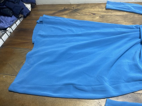 ST. JOHN Blue Ruched Knit Silk Blend Sheath Dress Size 4 - Picture 5 of 13