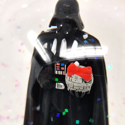 Star Wars Darth Vader Snow Globe Death Star Holiday Jingle Bells musical senza scatola - Foto 2 di 15