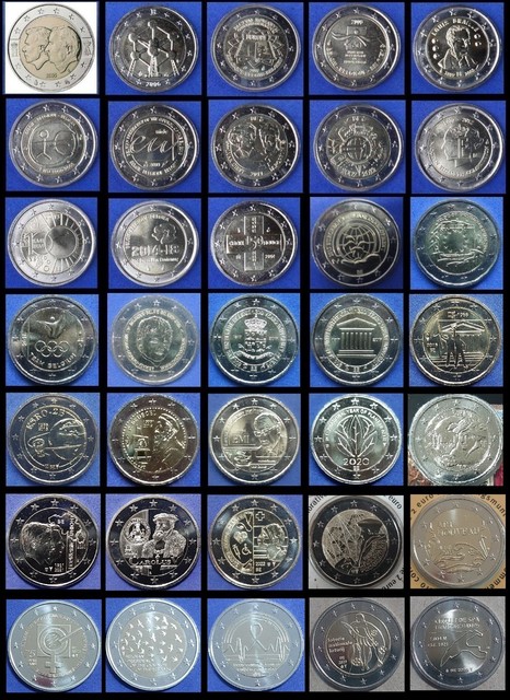 BELGIQUE - 2 EUROS COMMEMORATIVE 2005 - 2025 Toutes les Années Disponibles