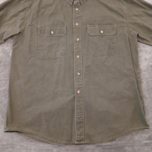 LL Bean Hemd Herren Large Grün Langarm Knopfleiste Taschen Baumwolle - Bild 4 von 9