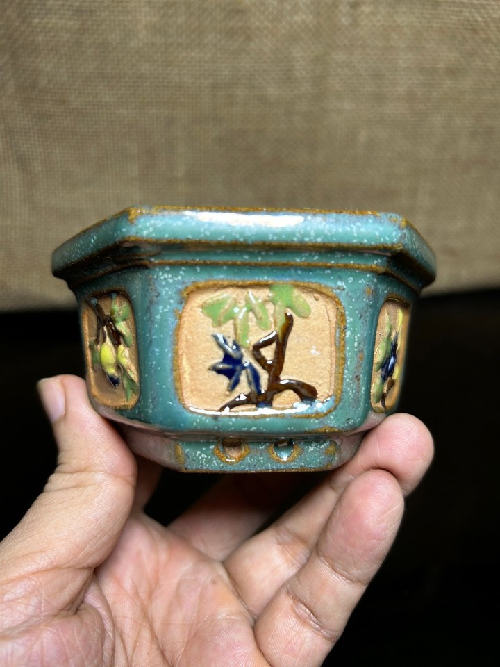Unique Bonsai tree pot, handmade cactus pot , 6 sided picture frame ...