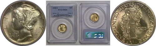 1918-S Mercury Dime   PCGS MS-65