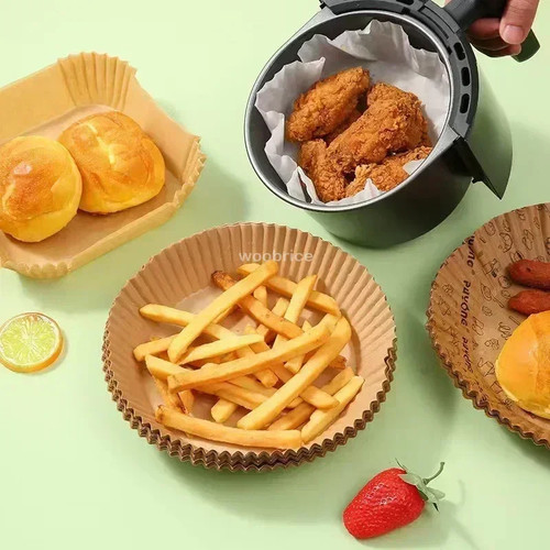 Cooking Paper Square Disposable Air Fryer Paper Air Fryer Paper Liner Oil-proof - Picture 4 of 29