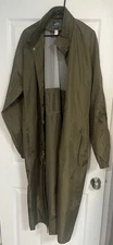 Vintage Woolrich Trench Coat Jacket Green Size XL