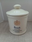 Harrods Of London Vintage English Blue Stilton Cheese Storage Jar.