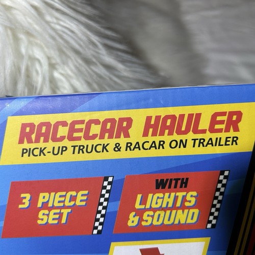 Team NASCAR Race car Hauler Pick-up Truck and Racar on Trailer Lights & Sounds - Picture 5 of 8