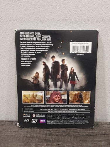 Doctor Who: the Day of the Doctor (Blu-ray 3D, 2013) W Slip Plus Trading Cards - Picture 2 of 2
