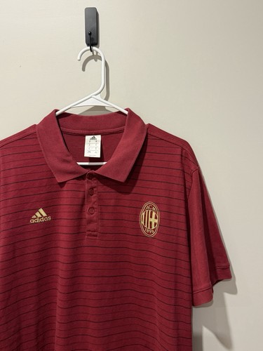Adidas AC Milan Polo Shirt Men’s Football Soccer XL - Picture 2 of 5