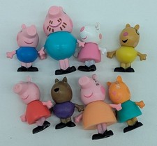 Mixed Lot of Peppa Pig Toy Figure Lot Of 8 1" Mini Figures