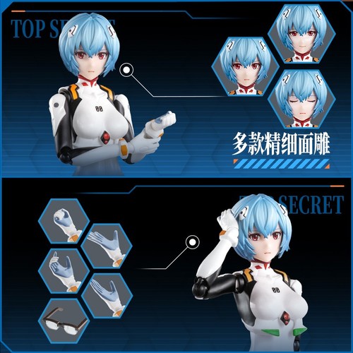 Blokees Neon Genesis Evangelion Rei Ayanami EVA 00 Action Edition Figur Spielzeug - Bild 2 von 18