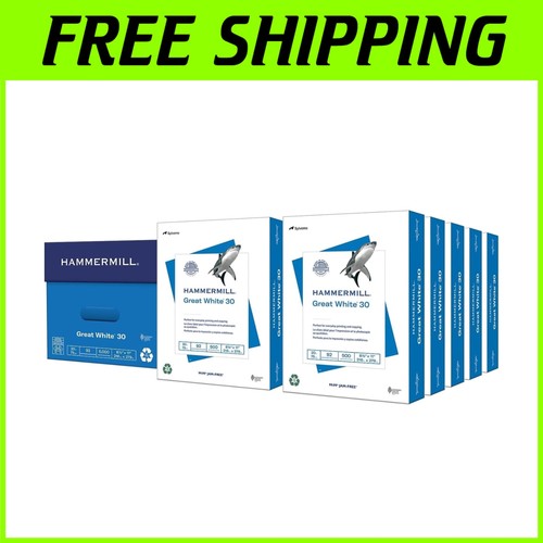 High-Quality Recycled Printer Paper, 30% Recycled - 8.5 x 11 - 10 Ream Pack - Picture 1 of 10