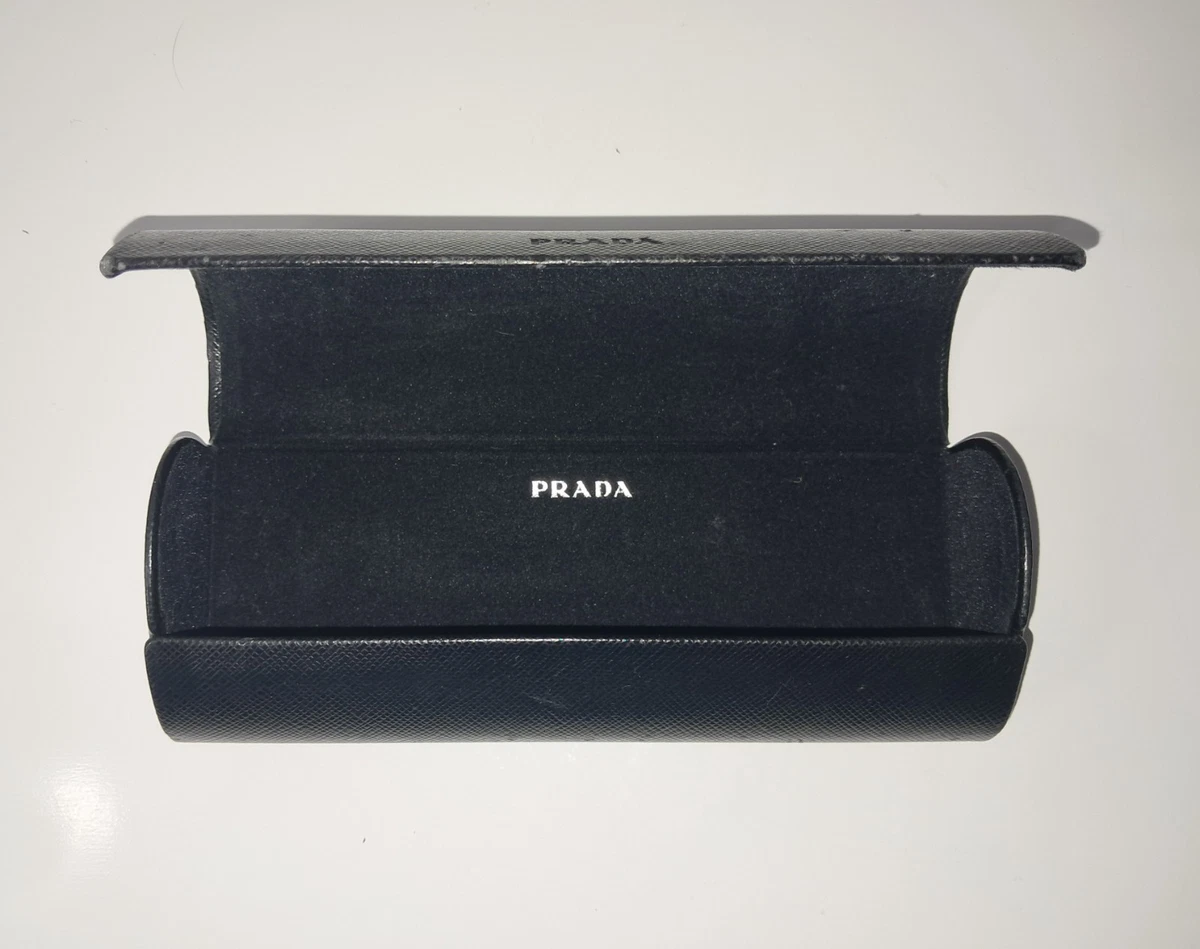 Prada Black Leather Sunglasses Case - Men\'s Eyewear Accessory Prada Sunglass Eyeglass Case + Bundle with eSHADES Luxury  main image 2
