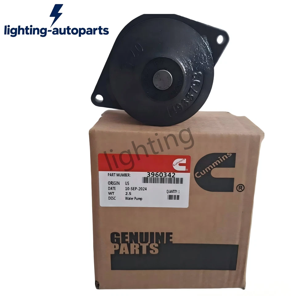 New Cummins Water Pump OEM 3960342 1989-02 Dodge RAM 2500 3500 W350 5.9L 12V 24V Foto 2 de 4