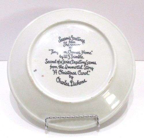 Shenango Charles Dickens A Christmas Carol Plate "Tiny Tim Comes Home" 1951 - Picture 2 of 3