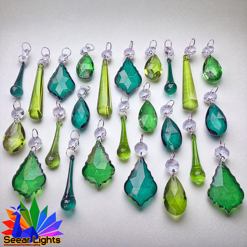 Sets of Chandelier Droplets Christmas Tree Decoration Glass Crystals Beads Drops - Picture 38 of 186