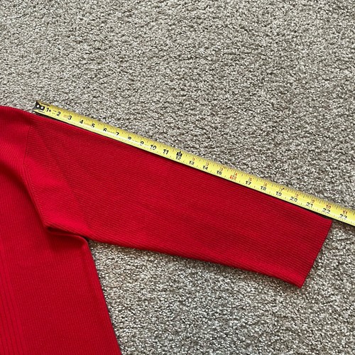 Talbots Merino Wool Ribbed Turtleneck Red Women’s 1X Quiet Luxury Classic Italy - Picture 4 of 8