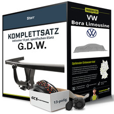 Für VW Bora Limousine Typ 1J2 Anhängerkupplung starr +eSatz 13pol 98- NEU