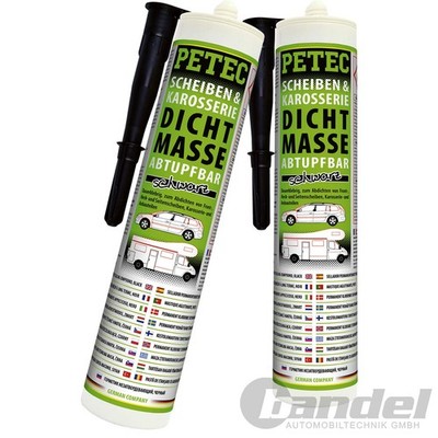 2x83300 PETEC 310ML SCHWARZ SCHEIBEN UND KAROSSERIEDICHTMASSE SCHEIBENDICHTMASSE