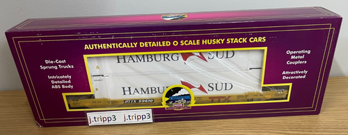 MTH 20-95172 TTX Husky Stack Car O Scale Train Hamburg Sud Intermodal Containers - Picture 2 of 6