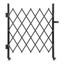 Retractable Fence for Driveway 6FT Long 124cm High Expandable Barricade Gate