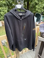 Ariat Rebar Workman Full Zip Up Hoodie Jacket Black Pockets Mens Size 2xl