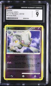CGC 9 MINT Banette 2007 Secret Wonders 23/132 Reverse Holo Pokemon Card