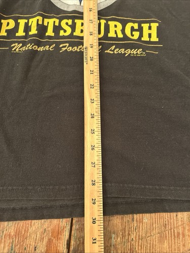 Vintage 90s NFL Pittsburgh Steelers Black T-Shirt Adult Size XL Lee Sport Tag - Bild 9 von 10