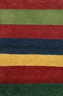 Striped Modern Accent Rug 2x3 Hand-knotted Wool for Modern Living Spaces