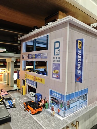 More Art Diorama 1:64 Garage Model LED Japanese Parking Lot Scene Model Toy US - Bild 24 von 216