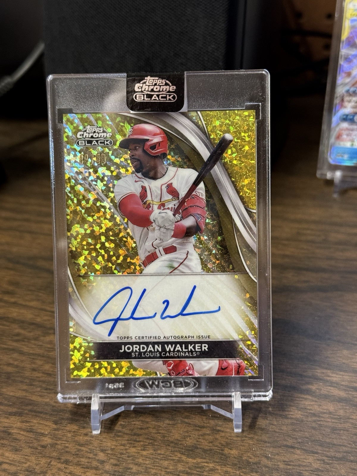 Jordan Walker 2024 Topps Chrome Black #CBA-JW Autographs