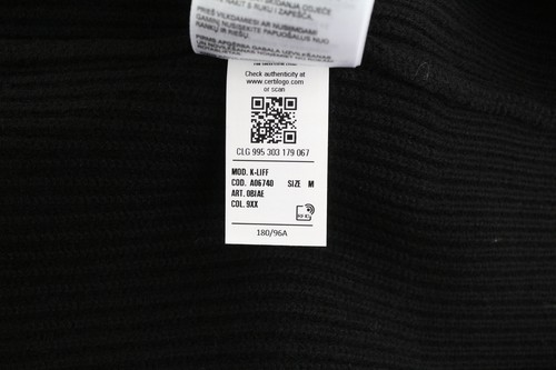 DIESEL K-Liff Men Jumper M Black Pullover Wool Knitted Crew Neck RRP€275 * - Picture 10 of 10