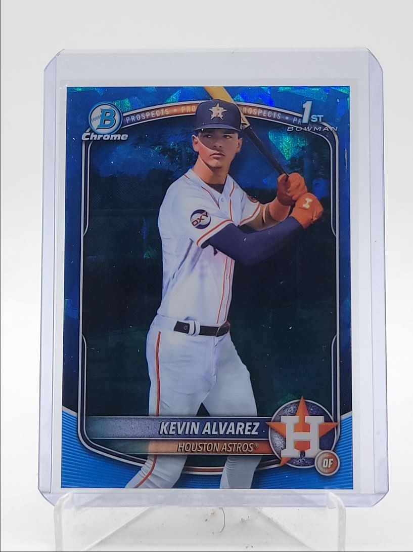 KEVIN ALVAREZ 2025 BOWMAN CHROME 1ST SAPPHIRE REFRACTOR ASTROS H Q3967