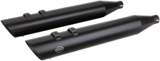 S & S Cycle 4" Touring Slip-On Mufflers Black 550-0692