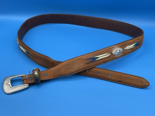 Tony Lama Ledergürtel Vintage Südwesten Indianer Western Herren 7669L Gr. 42