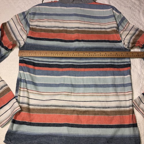 RSQ Stripe Hooded Flannel Shirt Men’s M Button Up Pockets Lightweight Blue NWOT - Bild 9 von 11