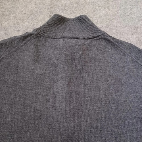 UNTUCKit 1/4 Zip Pullover Mens Extra Large Sweater Gray Extra Fine Merino Wool - Picture 3 of 14