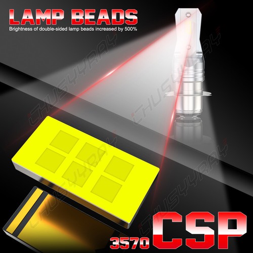 Fits Yamaha Rhino 450 660 700 Super White 110w H6M LED Headlight Bulbs 2X 6000K - Picture 7 of 12