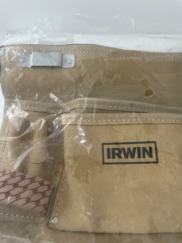 steve irwin tool bagNEW Irwin Split Leather Tool Apron 5 Pocket - Picture 2 of 3