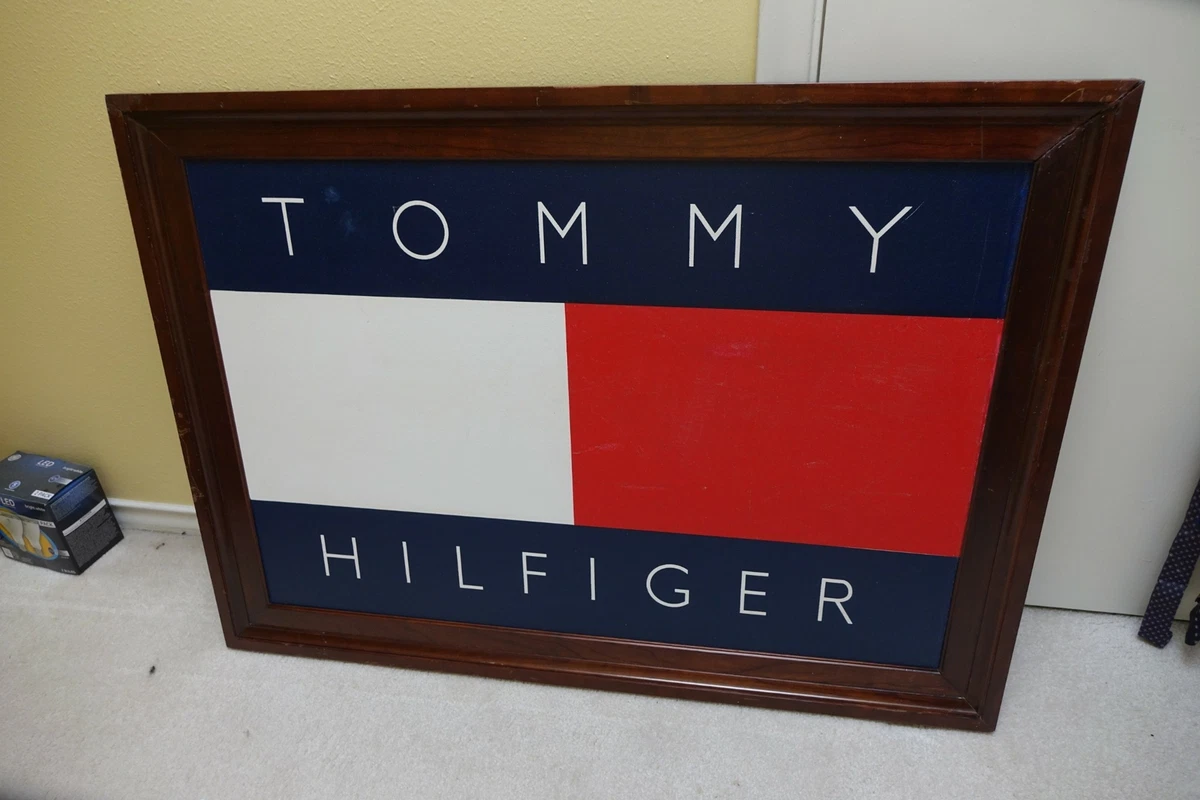 Original Hand Painted Tommy Hilfiger Framed Advertising Store