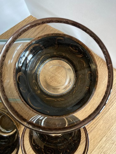 4 Bicchieri Culver Ebano Barocco Svasato Whisky Lowball Rocks Vintage Firmati - Foto 10 di 22