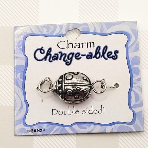 LADYBUG with Small Crystals Reversible Double Sided Charm Changeables by GANZ - Picture 6 of 16