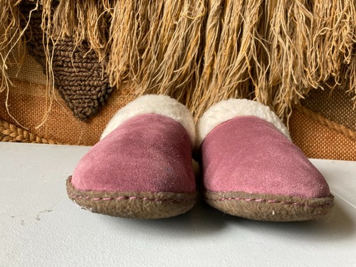 Sorel Womens Pink Faux Fur Round Toe Casual Slip On Mules Flats Sandals Size 7 - Picture 3 of 11