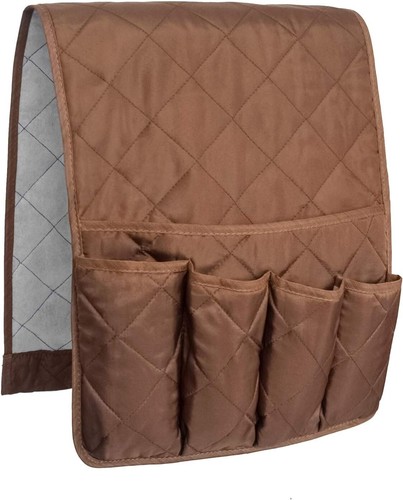 Elegant Sofa Armrest Organizer: 5-Pocket Design for Remote and Magazine Storage - Picture 8 of 8