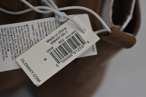 Old Navy Brown Faux Suede Western Ankle Boots Side Zipper Shoes Womens Size 8 - Picture 6 of 10