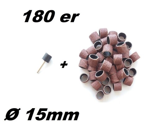 100 Schleifhülsen Ø 15mm 80 150 180 240 320 600 K Rollen Bänder Dremel Proxxon - Bild 5 von 8