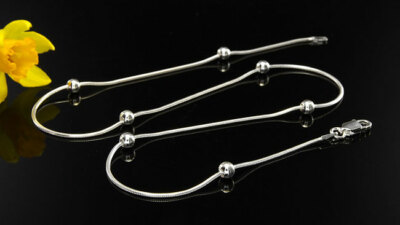 ITALIENISCHE Kette/Collier Schlange 925 Silber +Silberelemente 16  /41cm - CH061 UVP55 