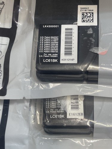 Brother LC61BK 61 2 Pack Genuine Ink Cartridges Black New In Package - Picture 2 of 3