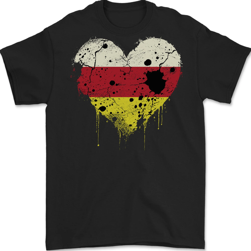 Love Flagge Südafrika Ossetien Fußball Herren 100% Baumwolle